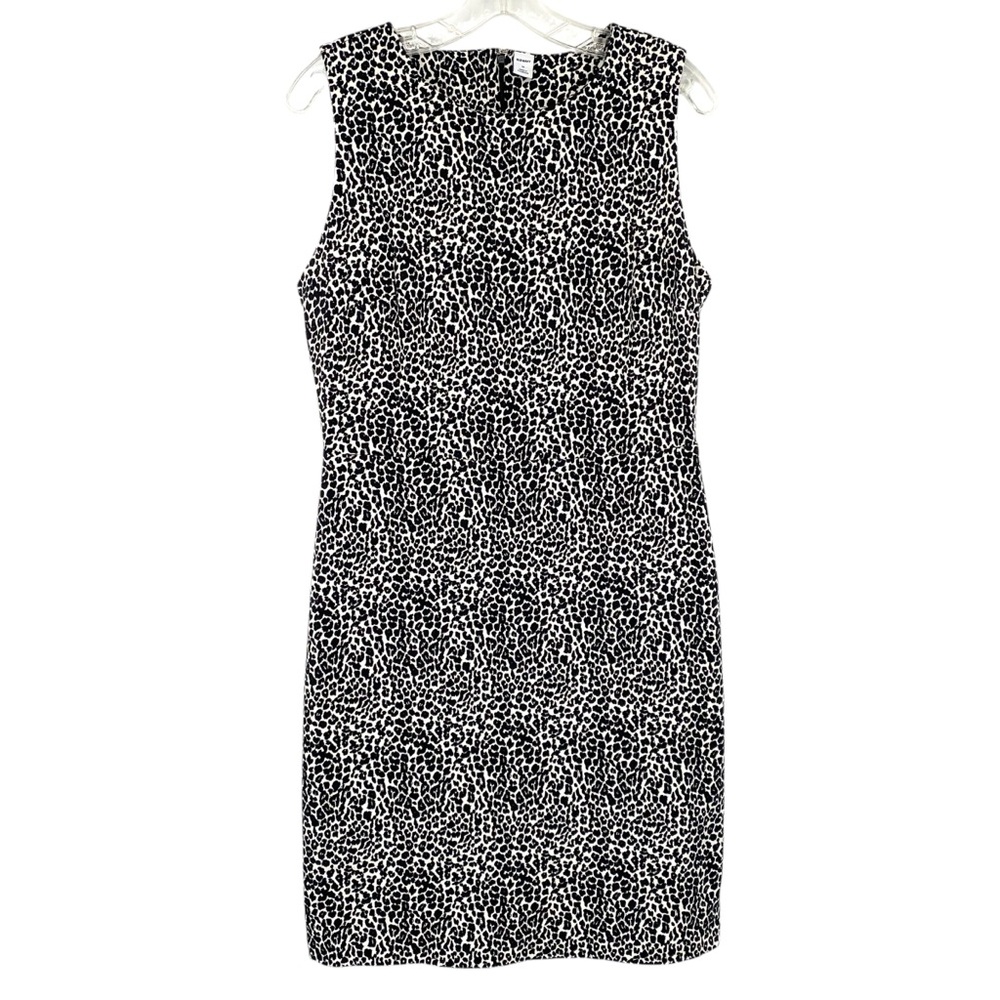 Old Navy Sleeveless Ponte-Knit Sheath Dress Leopard Print